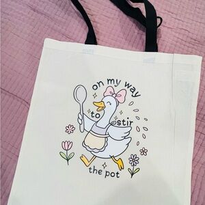 Cute Duck Canvas Tote Bag